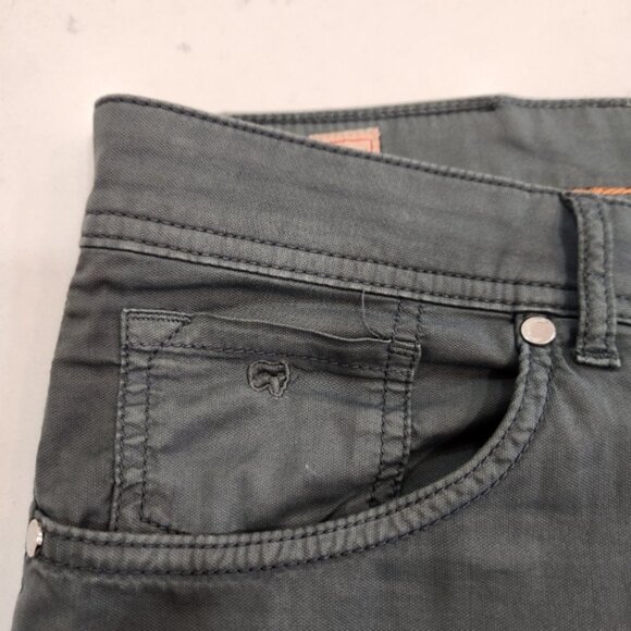 Marco Pescarolo Pants Mens 56 36×34 Green Nerano 1 Cotton Silk Chino 5 Pocket - Picture 6 of 16